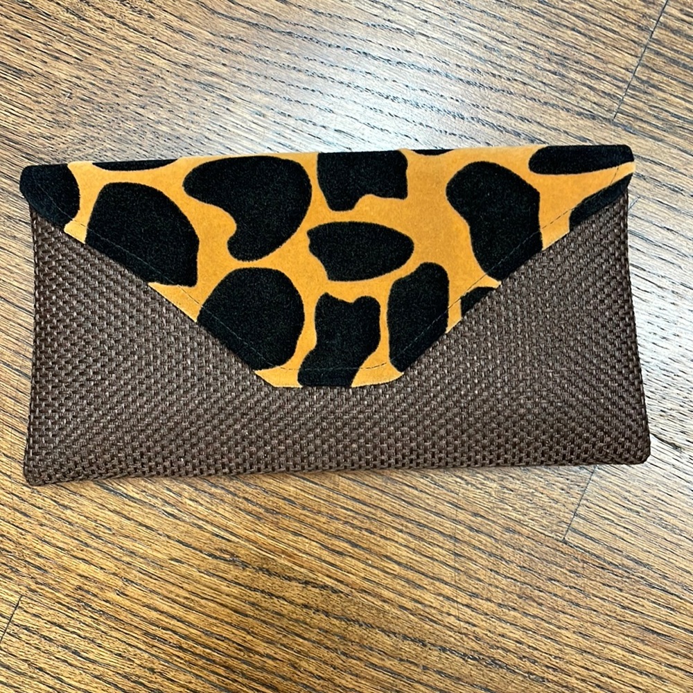 Animal print clutch